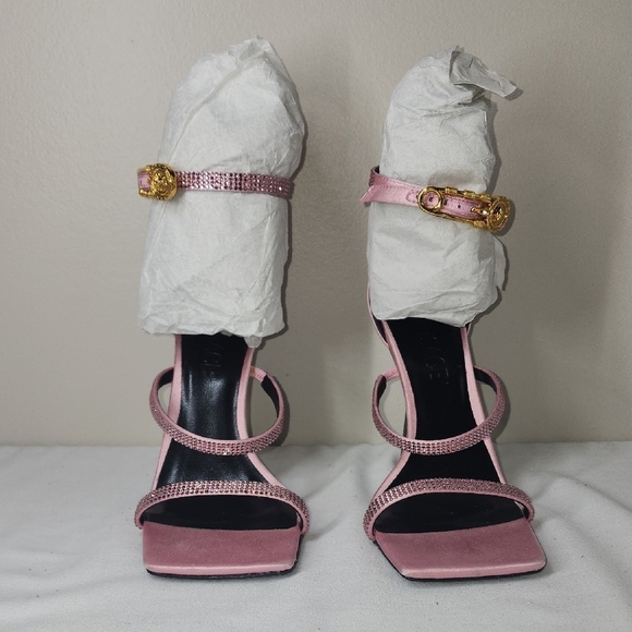 Versace-Fendace embellished satin sandals - Picture 1 of 7
